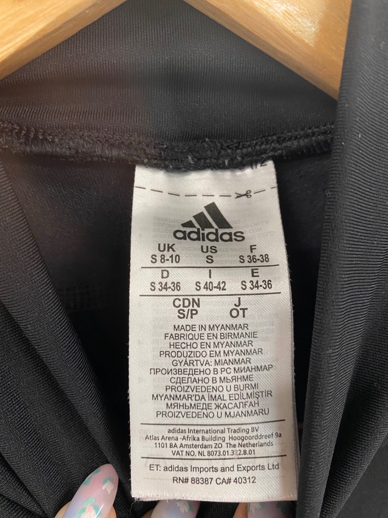 Fabulous adidas Alphaskin Top UK8-10 Black & Grey VT002