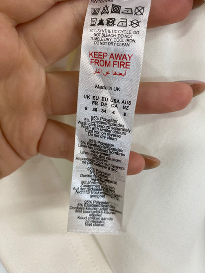 Fabulous Boohoo Blouse UK8 White VT002