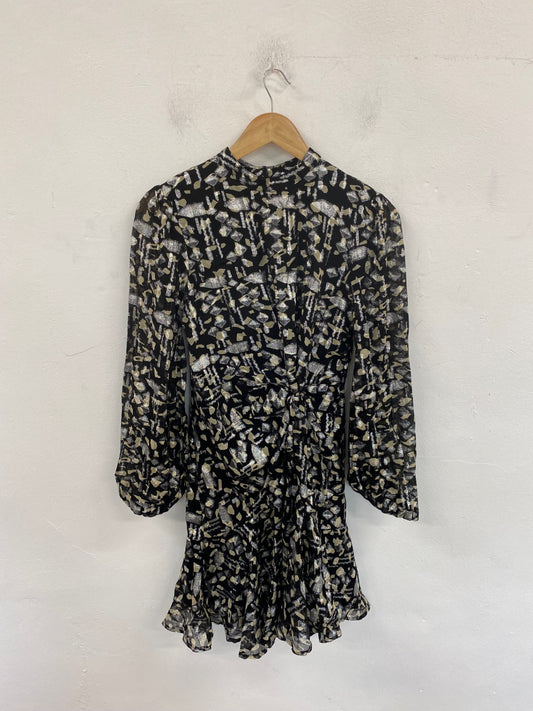 Fabulous LIPSY Mini Dress UK8 Black Multi VT002