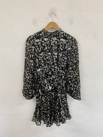 Fabulous LIPSY Mini Dress UK8 Black Multi VT002