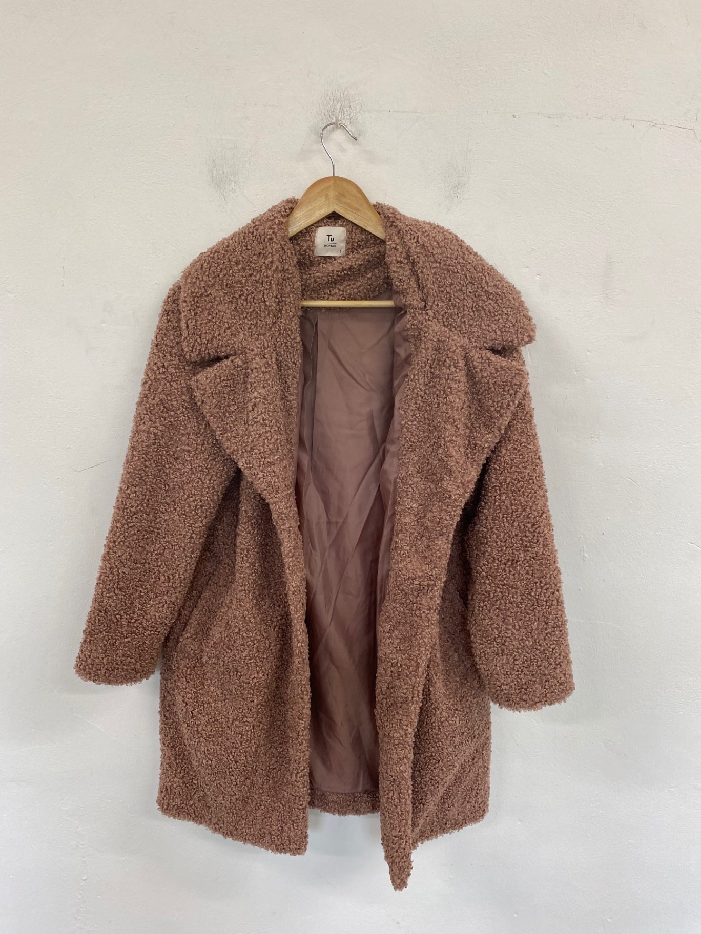 Fabulous Tu Teddy Coat UK8 Rose VT002