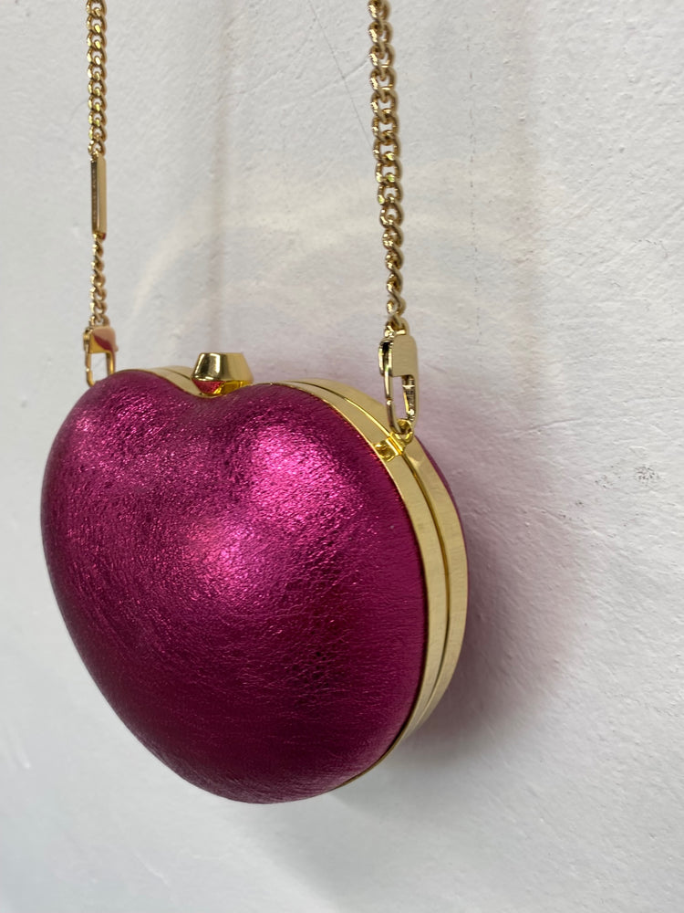 Fabulous Michael Kors Heart Handbag One size Pink shimmer gold hardware GC003