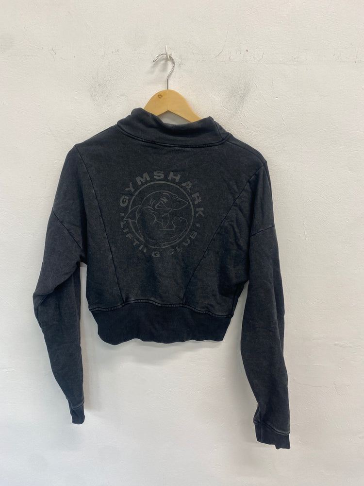 Fabulous Gymshark Hoodie UK S Grey cropped VT002