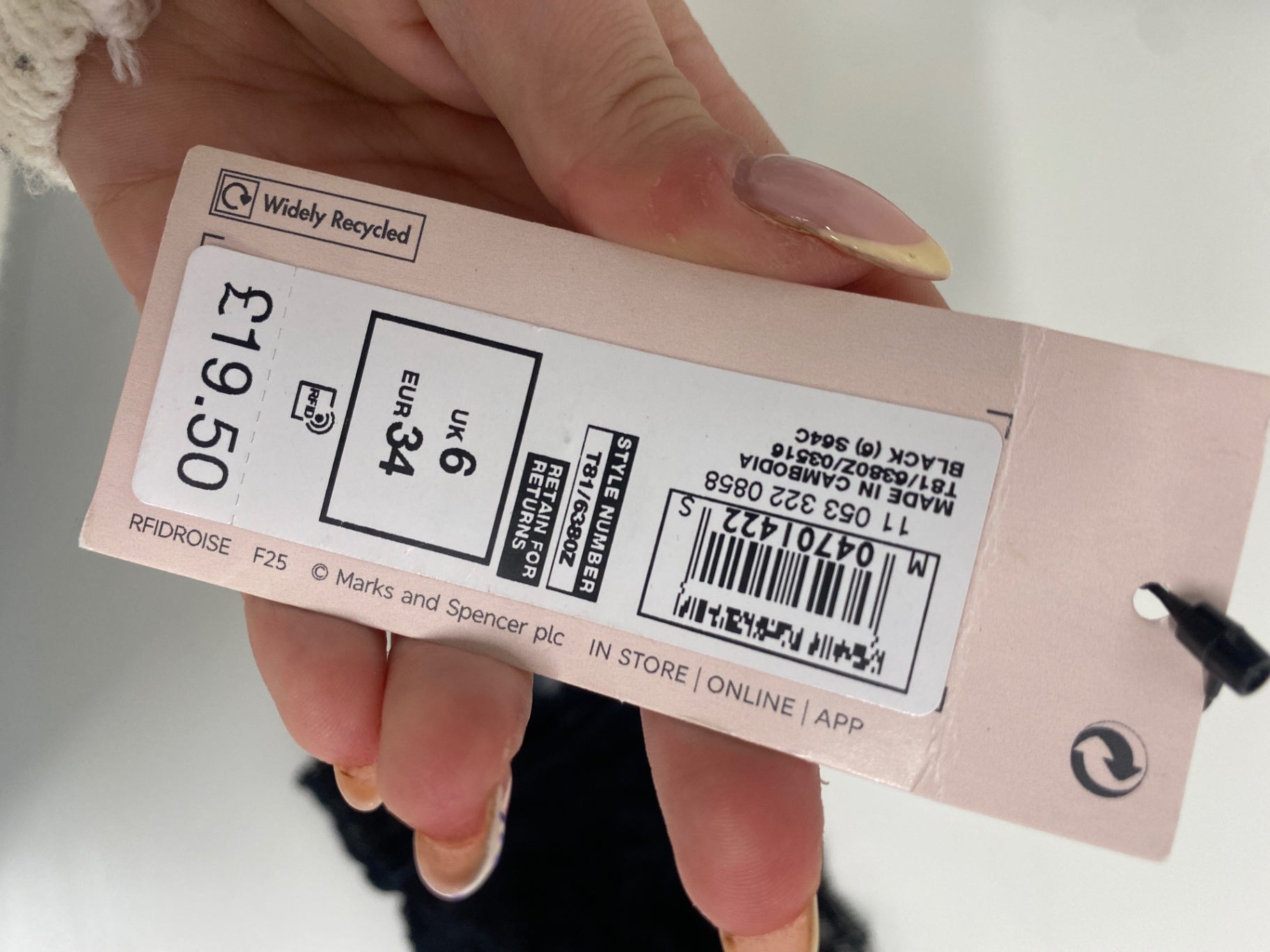 Fabulous Rosie m&s Lingerie UK6 Black sexy VT002