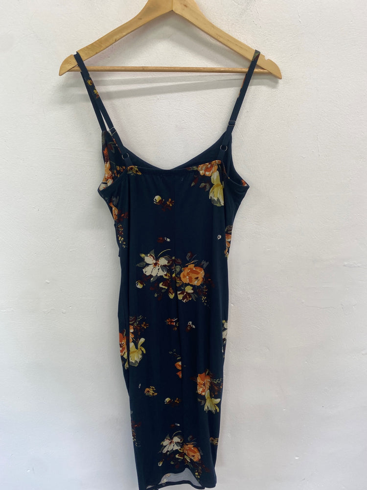 Fabulous Nine Britton Dress UK S Navy floral AM013