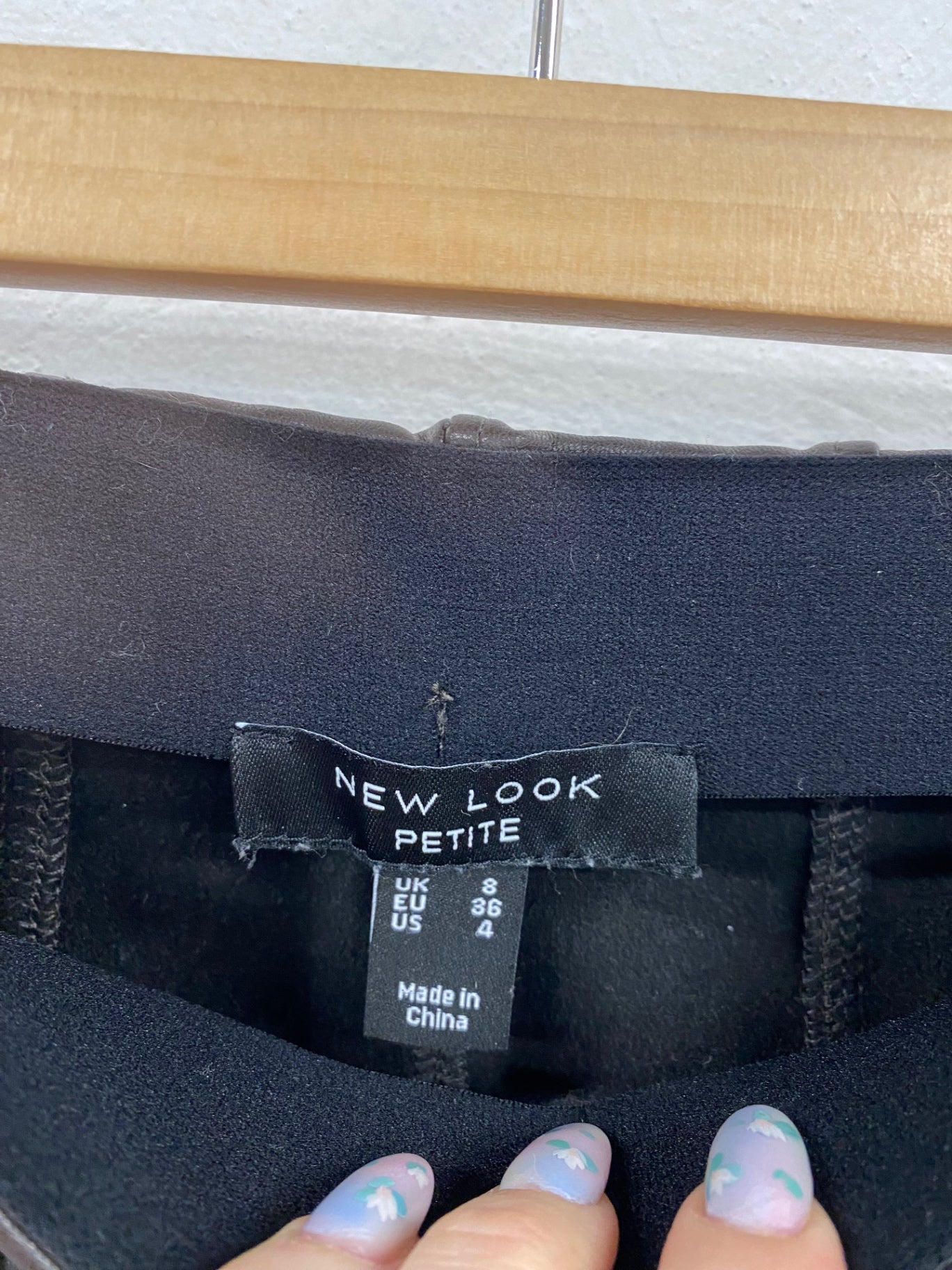 Sleek New Look Faux Leather Trouser UK8 Chocolate Brown VT002