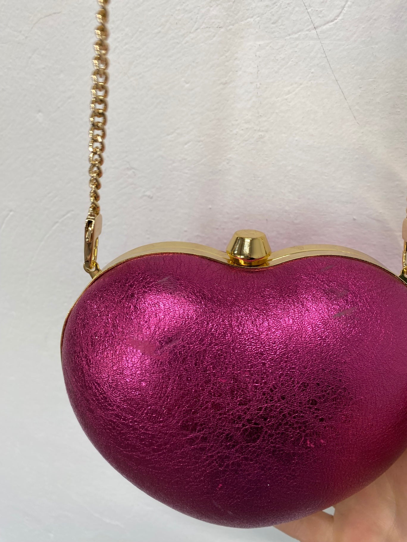 Fabulous Michael Kors Heart Handbag One size Pink shimmer gold hardware GC003