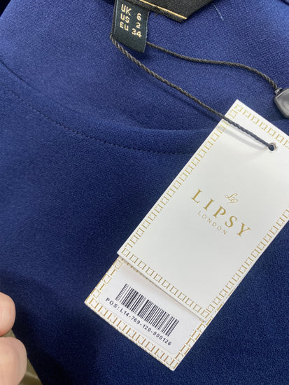 Fabulous Lipsy london Dress UK6 Navy Blue new VT002