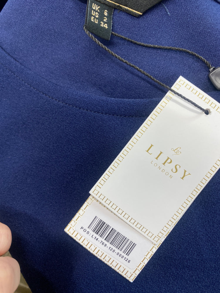 Fabulous Lipsy london Dress UK6 Navy Blue new VT002