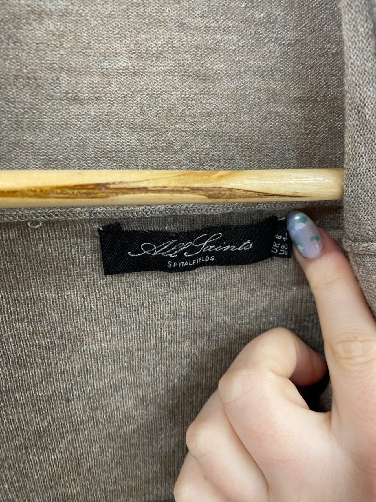 Fabulous All Saints Cardigan UK6 Beige VT002