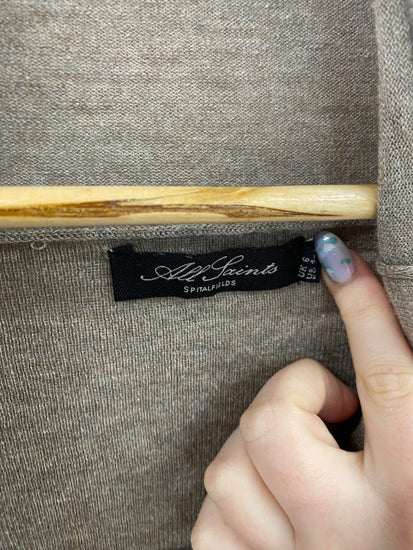 Fabulous All Saints Cardigan UK6 Beige VT002