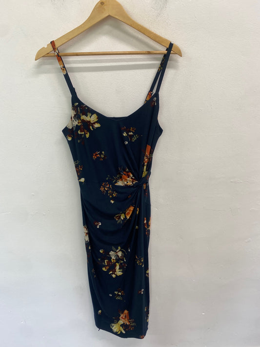 Fabulous Nine Britton Dress UK S Navy floral AM013