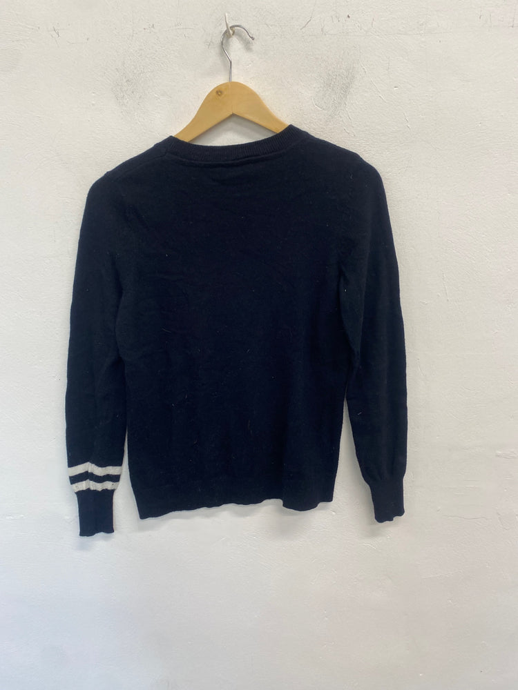 Fabulous Mint Velvet Sweater UK8 Black printed VT002