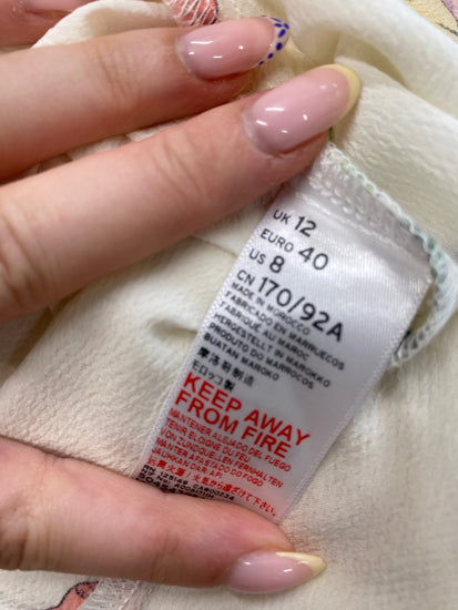 Fabulous Topshop Jumpsuit UK12 Cream floral print GC003