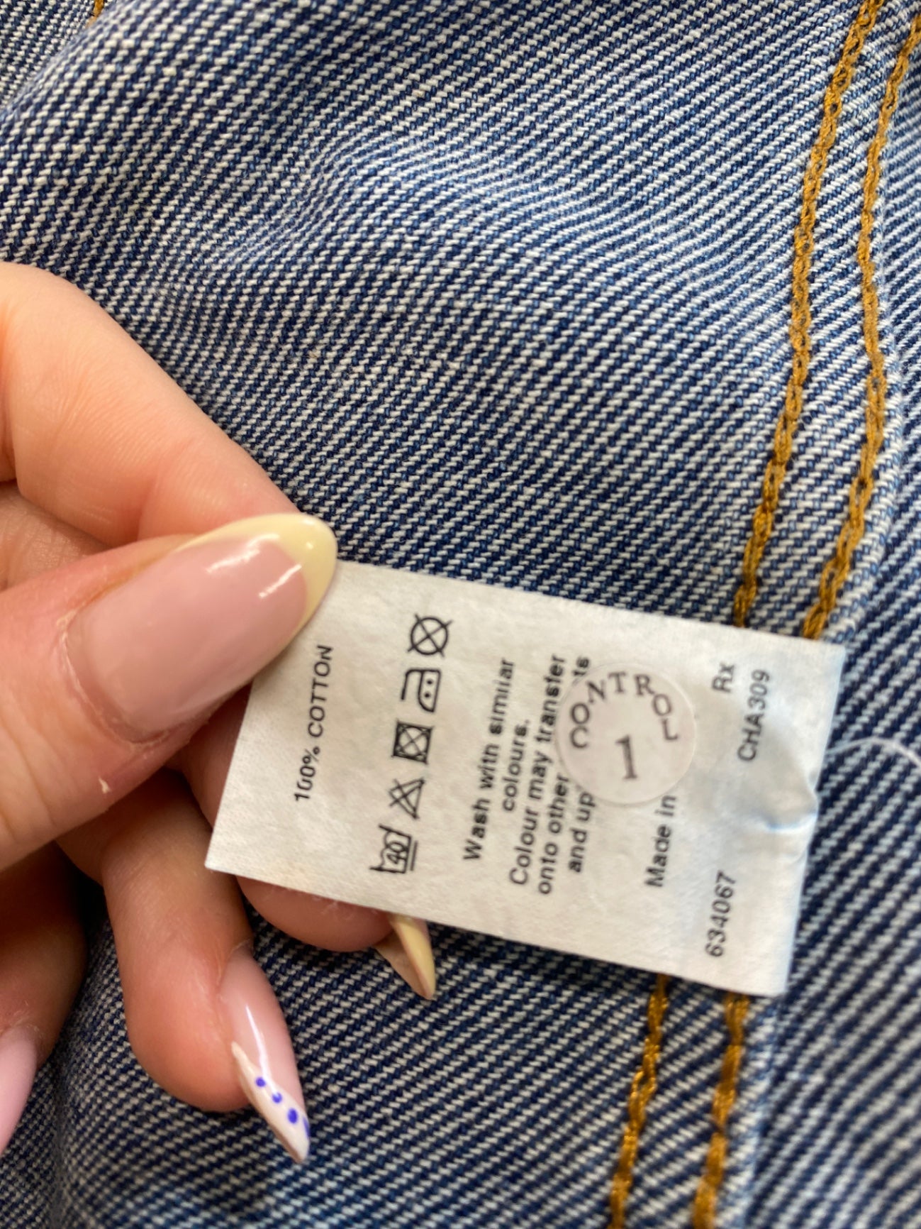 Fabulous River Island Denim Jacket UK10 Blue Floral festival AM013