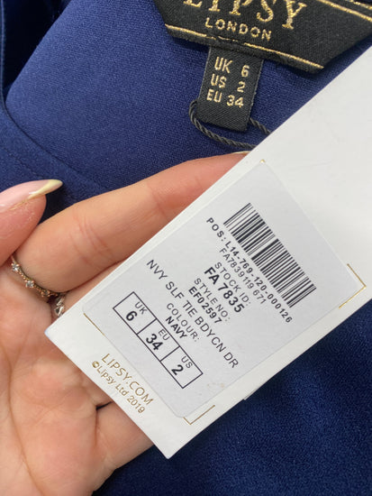 Fabulous Lipsy london Dress UK6 Navy Blue new VT002