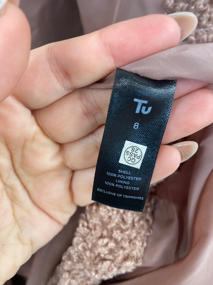 Fabulous Tu Teddy Coat UK8 Rose VT002