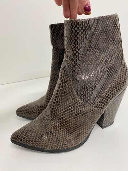 Fabulous Next Ankle Boots UK4 faux snakeskin western VT002
