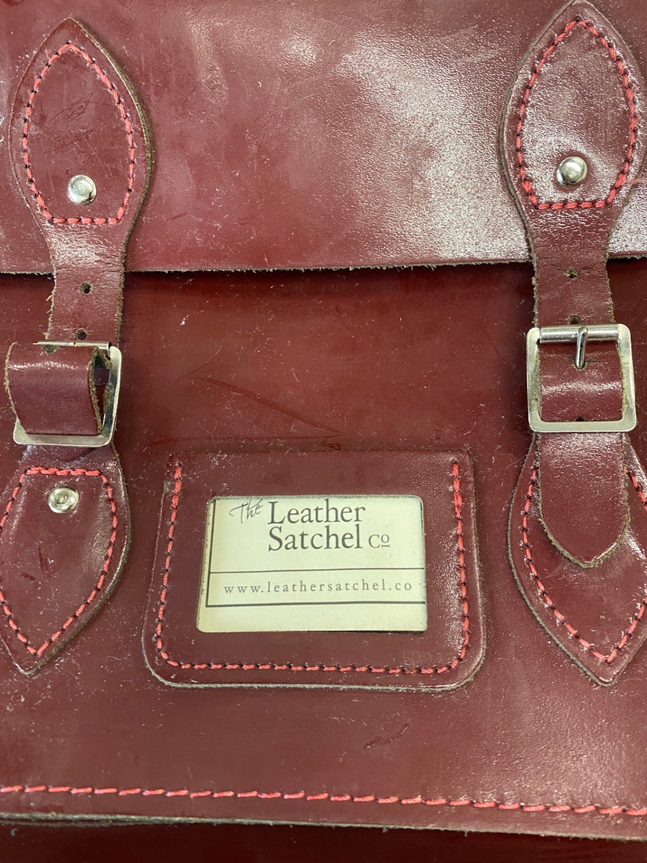 Fabulous Leather Satchel Co. Bag preppy burgundy GC003