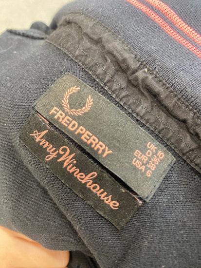 Fabulous Fred Perry Amy winehouse Polo Shirt UK10 Black GC003