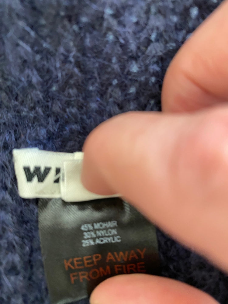 Fabulous Whistles Scarf One size Midnight Blue Mohair blend AM013