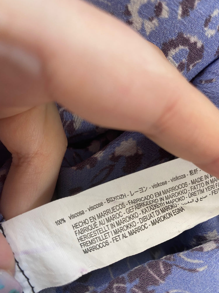 Fabulous Zara Mini Skirt UK M Blue Floral AM013