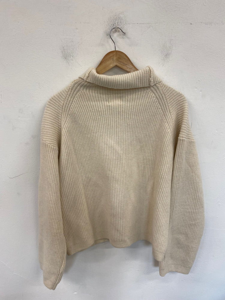 Fabulous H&M Chunky Knit Jumper UK M Beige AM013
