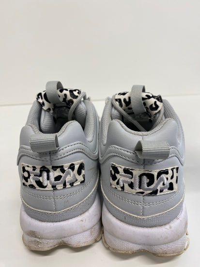 Fabulous FILA leopard disruptor Sneakers UK3 Light grey blue leopard print GC003