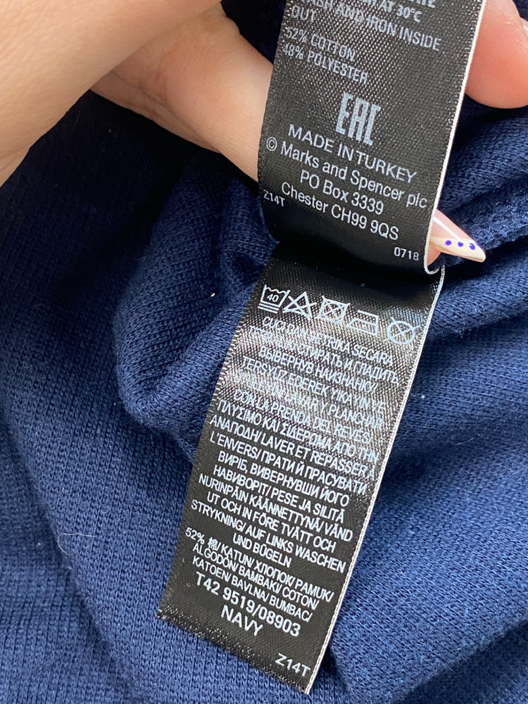 Fabulous Marks & Spencers Dress oversized UK8 Navy Blue VT002