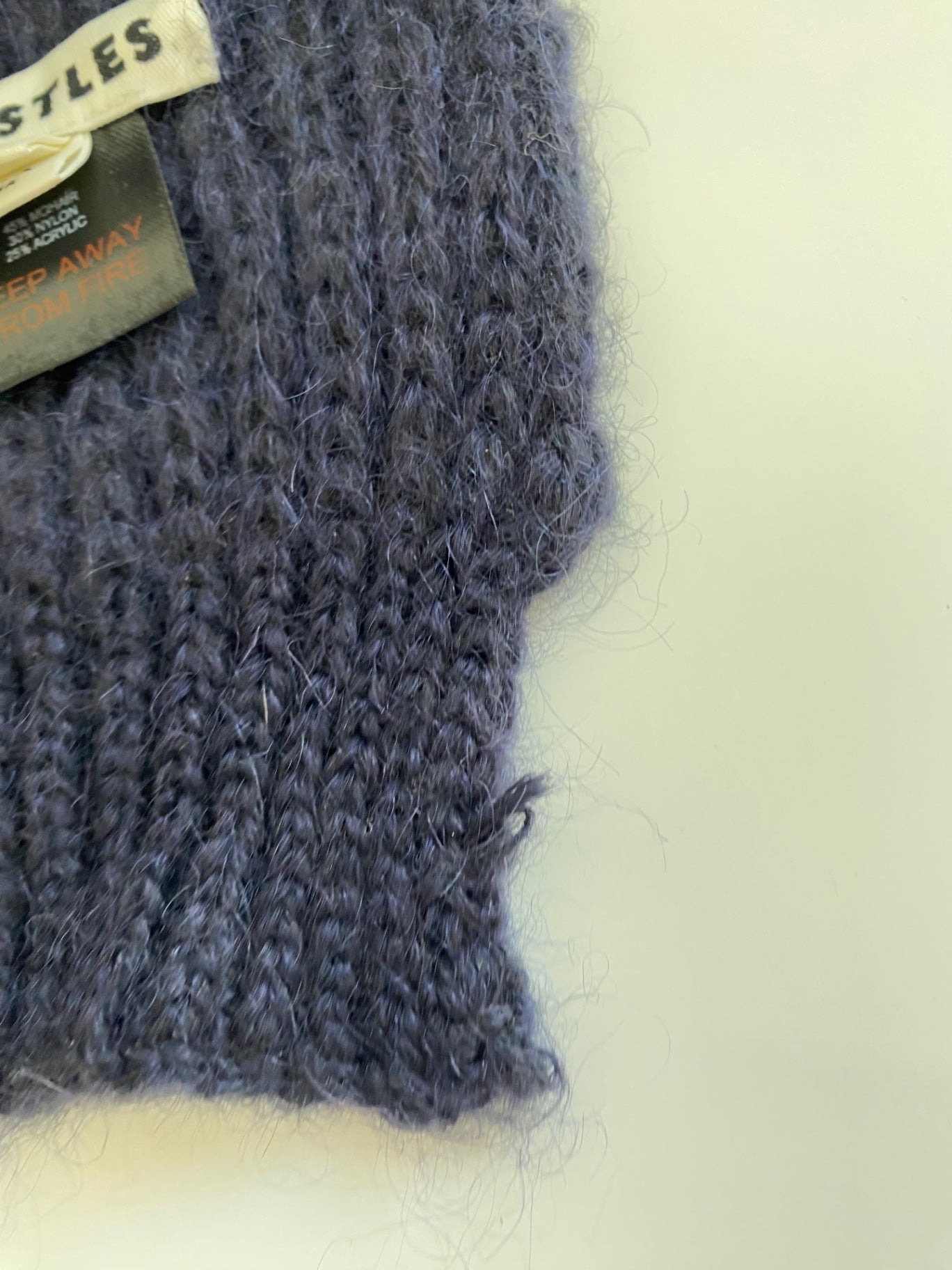 Fabulous Whistles Scarf One size Midnight Blue Mohair blend AM013