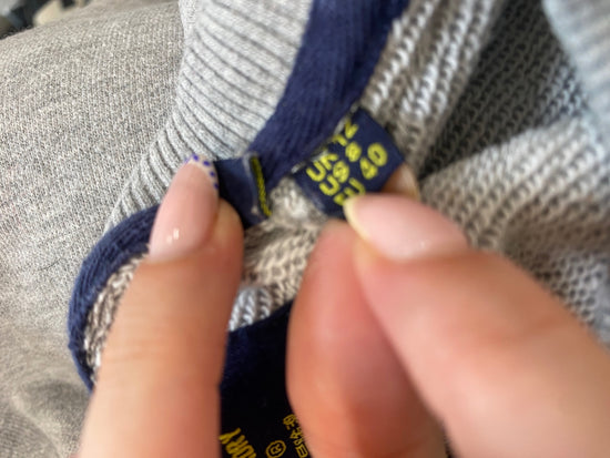 Fabulous Superdry Crop top UK12 Gray thick VT002