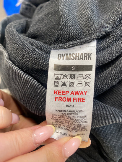 Fabulous Gymshark Hoodie UK S Grey cropped VT002