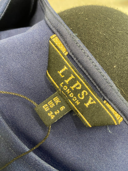 Fabulous Lipsy london Dress UK6 Navy Blue new VT002