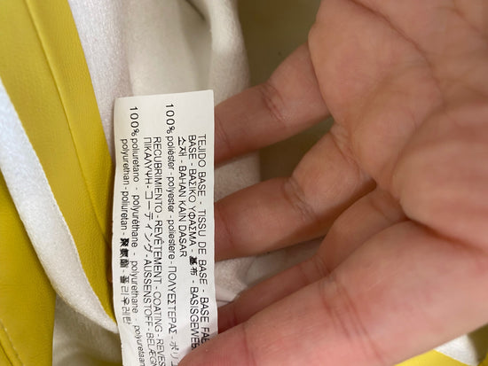 Fabulous Zara Faux Leather Mini Skirt UK S Yellow GC003