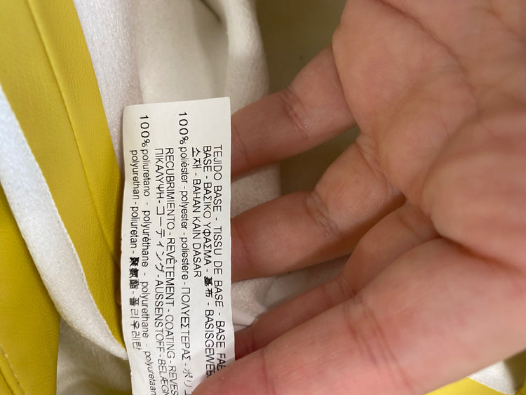 Fabulous Zara Faux Leather Mini Skirt UK S Yellow GC003