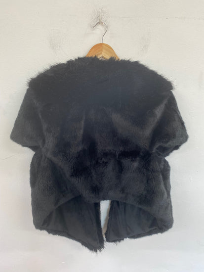 Fabulous Jasper Conran Faux Fur Coat One Size Black AM013