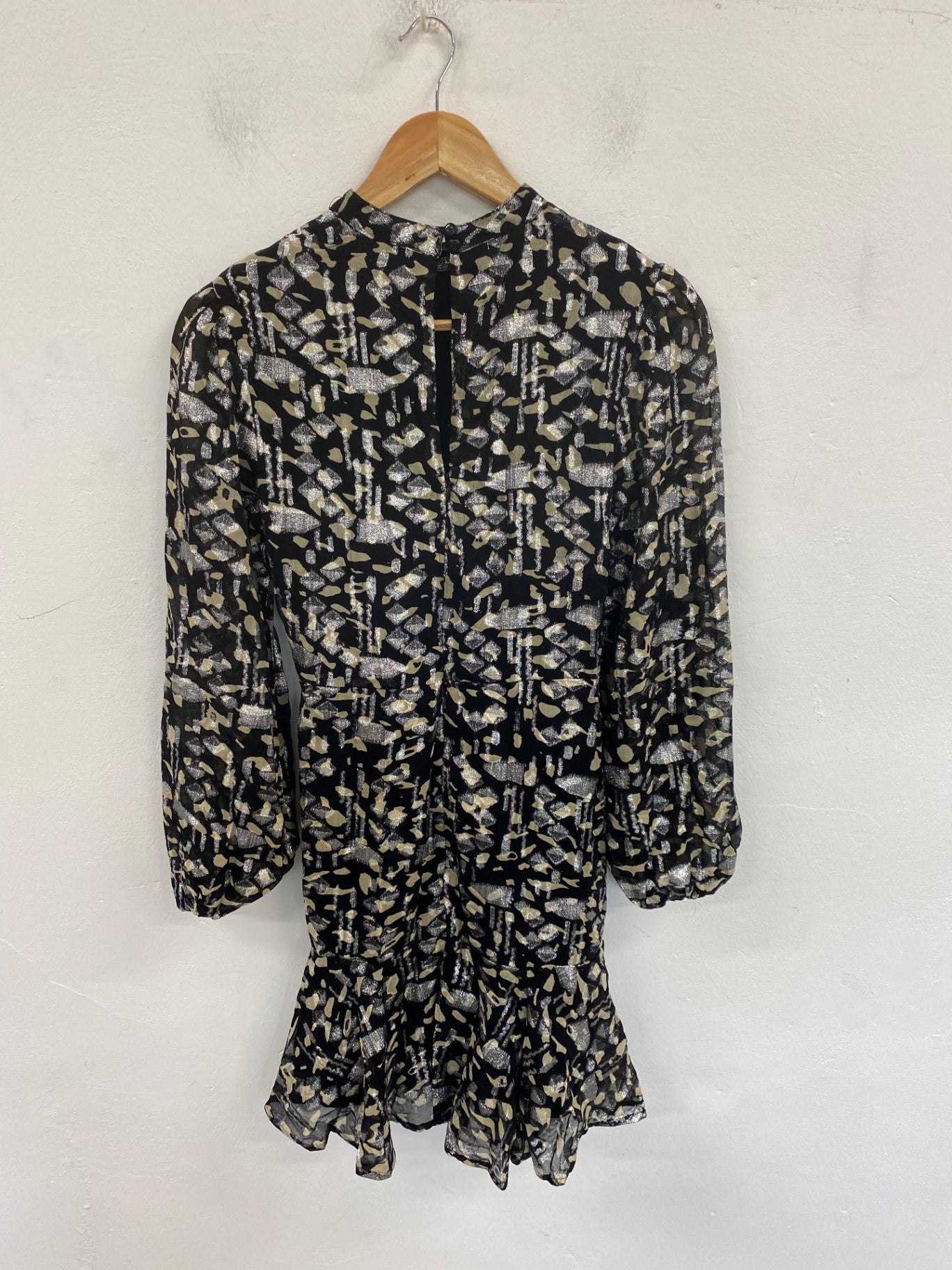 Fabulous LIPSY Mini Dress UK8 Black Multi VT002