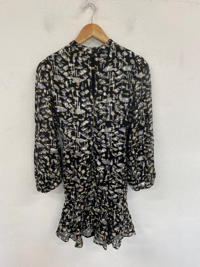 Fabulous LIPSY Mini Dress UK8 Black Multi VT002