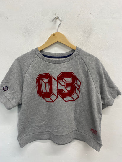 Fabulous Superdry Crop top UK12 Gray thick VT002