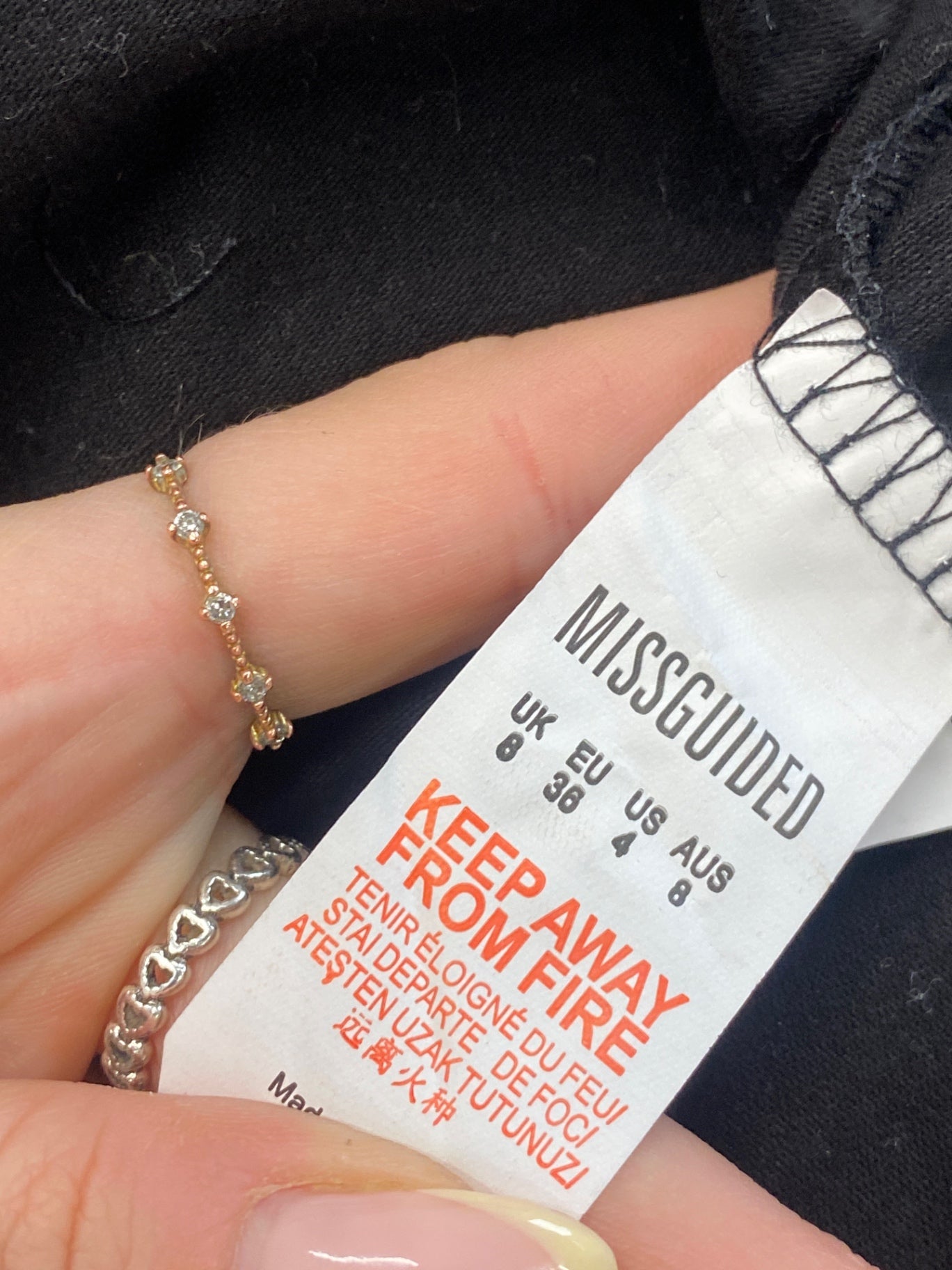 Fabulous Barbie x Missguided T-Shirt UK8 Black GC003