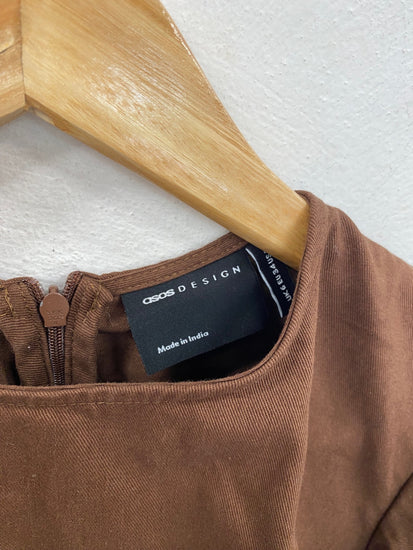 Fabulous ASOS Mini Dress UK6 Brown VT002