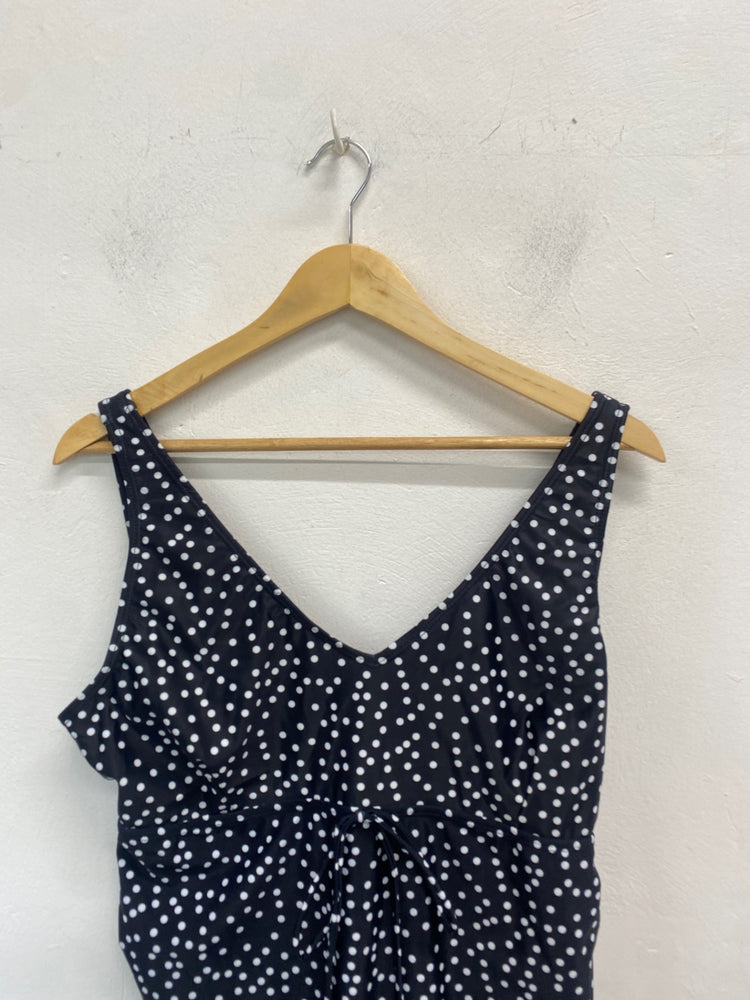 Fabulous Boohoo Swimsuit UK16 Black spotted AM013