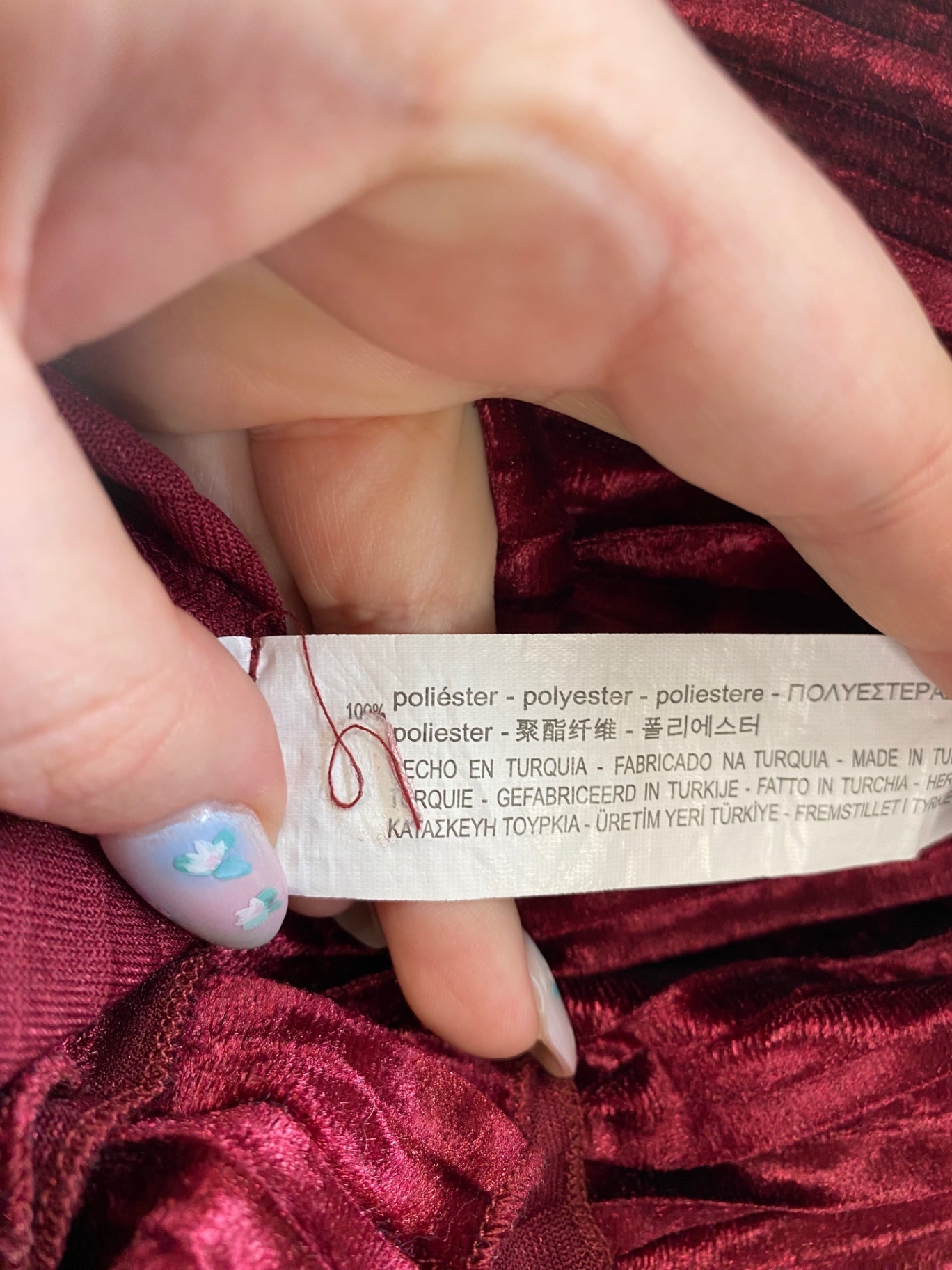 Fabulous Velvet Zara Midi Skirt UK S Burgundy VT002