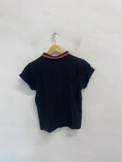 Fabulous Fred Perry Amy winehouse Polo Shirt UK10 Black GC003