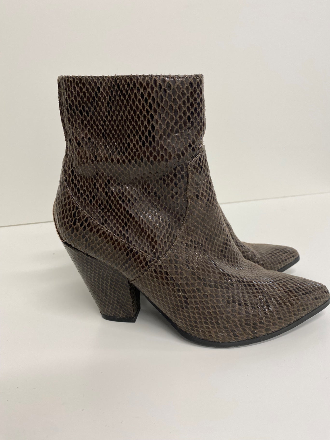 Fabulous Next Ankle Boots UK4 faux snakeskin western VT002