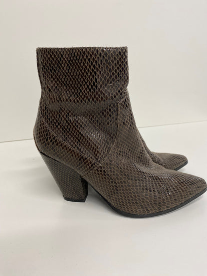Fabulous Next Ankle Boots UK4 faux snakeskin western VT002