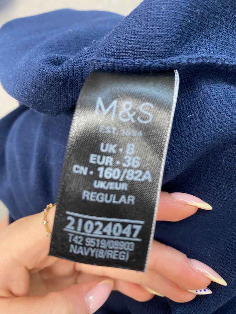 Fabulous Marks & Spencers Dress oversized UK8 Navy Blue VT002