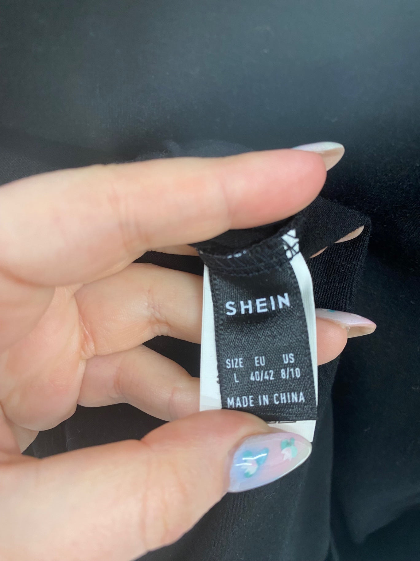 Fabulous Shein Mini Shirt Dress UK L Black AM013