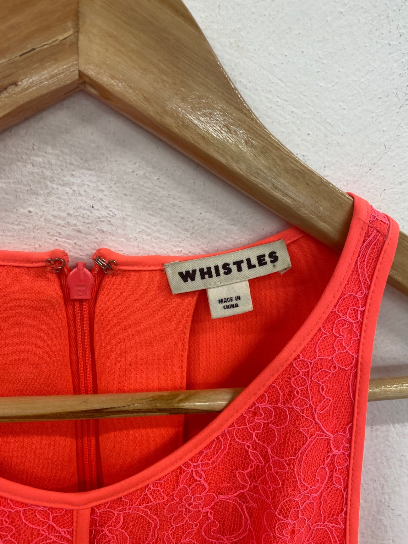 Fabulous WHISTLES Midi Dress UK12 Coral AM013