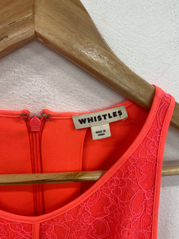 Fabulous WHISTLES Midi Dress UK12 Coral AM013